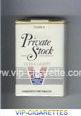 Private Stock Ultra Lights cigarettes soft box