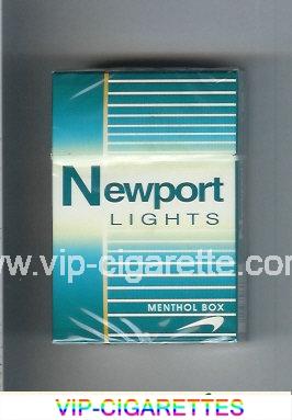 Newport Lights Menthol green and white cigarettes hard box