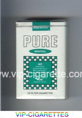 Pure Menthol filter cigarettes soft box