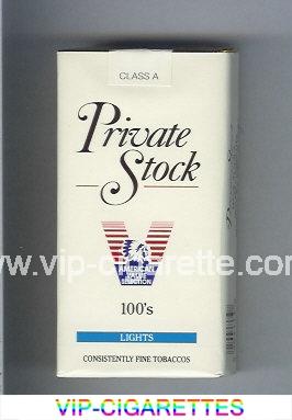 Private Stock Lights 100s cigarettes soft box