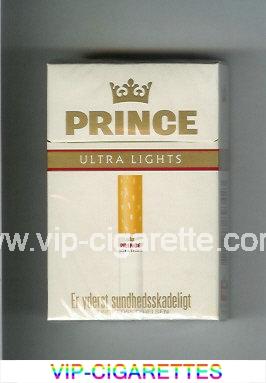 Prince Ultra Lights cigarettes hard box