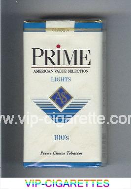 Prime Lights 100s cigarettes soft box