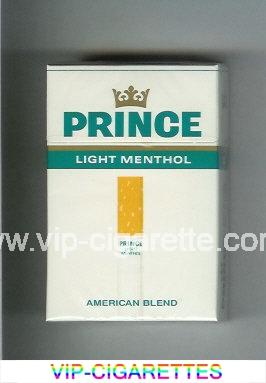 Prince Light Menthol American Blend cigarettes hard box