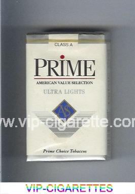 Prime Ultra Lights cigarettes soft box