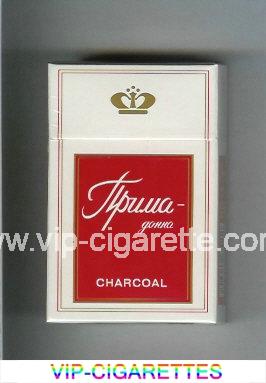 Prima-Donna Charcoal white and red cigarettes hard box