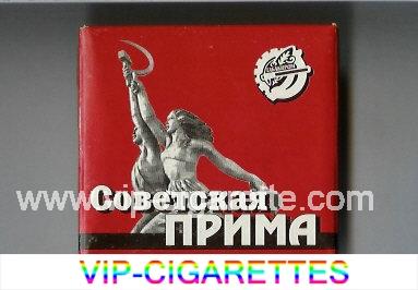 Prima Sovetskaya red cigarettes wide flat hard box