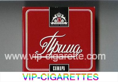 Prima Samara red and black cigarettes wide flat hard box