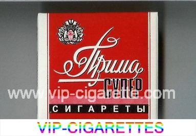 Prima Super cigarettes wide flat hard box