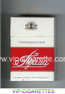 Prima Tobago Premium Traditsionno Bogatij Vkus white and red cigarettes hard box
