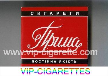 Prima Postijna Yakist red cigarettes wide flat hard box