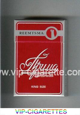 Prima Serebryanaya Reemtsma red cigarettes hard box