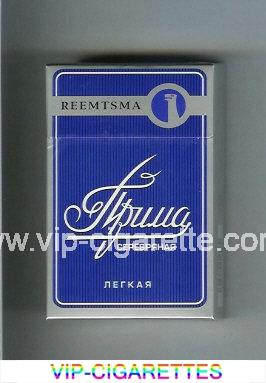Prima Serebryanaya Reemtsma Legkaya blue cigarettes hard box