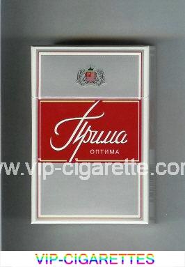 Prima Optima grey and red cigarettes hard box