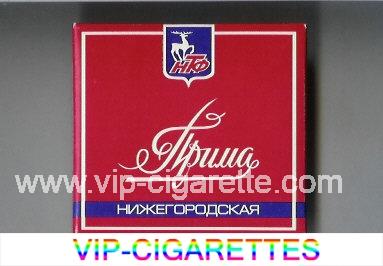 Prima Nizhegorodskaya red cigarettes wide flat hard box