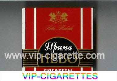 Prima Nevo red and black cigarettes wide flat hard box