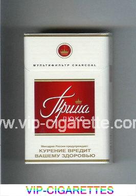 Prima Lyuks Multifiltr Charcoal white and red cigarettes hard box