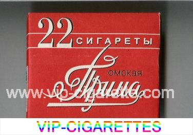 Prima Omskaya red cigarettes wide flat hard box