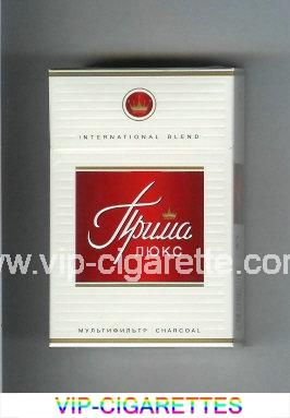 Prima Lyuks International Blend Multifiltr white and red cigarettes hard box