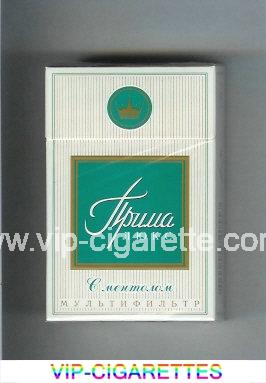 Prima Lyuks Multifiltr S Mentolom white and green cigarettes hard box