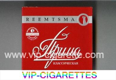 Prima Klassicheskaya Reemtsma red cigarettes wide flat hard box