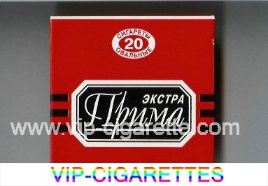 Prima Ekstra red and black cigarettes wide flat hard box