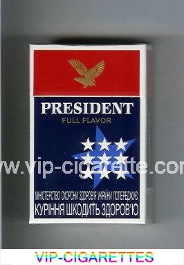 President Full Flavor Fine American Blend cigarettes hard box