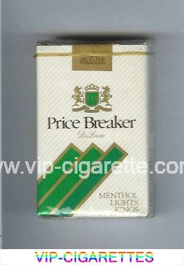 Price Breaker Menthol Lights cigarettes soft box