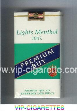 Premium Buy Lights Menthol 100s cigarettes soft box