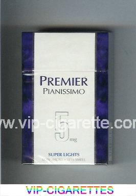 Premier Pianissimo 5 mg Super Lights cigarettes hard box