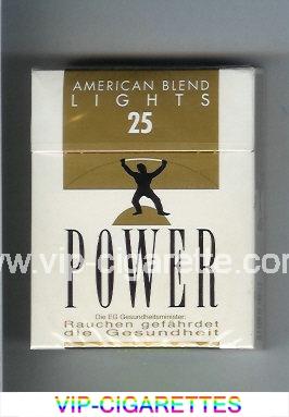 Power American Blend Lights 25 cigarettes hard box