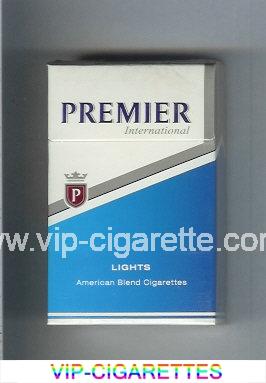 Premier International Lights cigarettes hard box