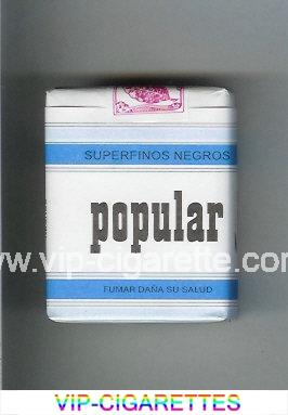 Popular Superfinos Negros white and blue cigarettes soft box