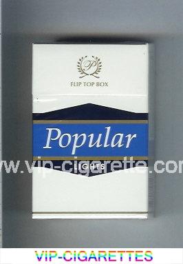 Popular Lights white and blue black cigarettes hard box