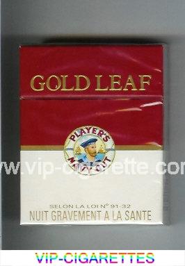 Player's Navy Cut Gold Leaf Navy Cut 25 red and white cigarettes hard box