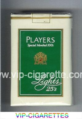 Players Special Menthol Lights 100s 25 cigarettes soft box