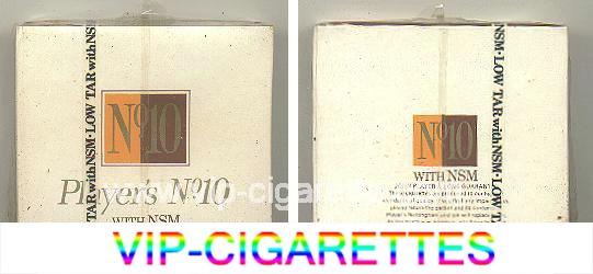 Player's No.10 with NSM cigarettes wide flat hard box