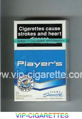 Player's Navy Cut Smooth Light blue and white cigarettes hard box