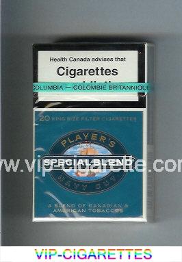 Player's Navy Cut Special Blend blue cigarettes hard box