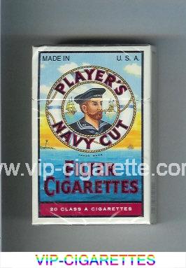 Player's Navy Cut Filter Cigarettes blue and yellow cigarettes hard box