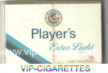 Player's Extra Light 25 cigarettes wide flat hard box