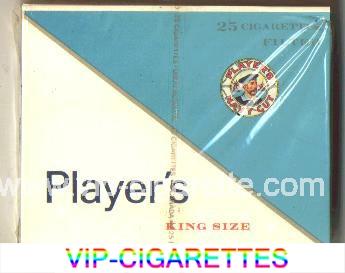 Player's Filter King Size 25 cigarettes wide flat hard box