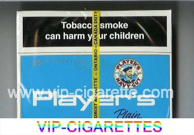 Player's Navy Cut Plain 25 cigarettes blue wide flat hard box