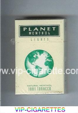 Planet Menthol Lights cigarettes hard box