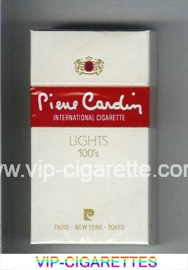 Pierre Cardin Lights 100s white and red cigarettes hard box