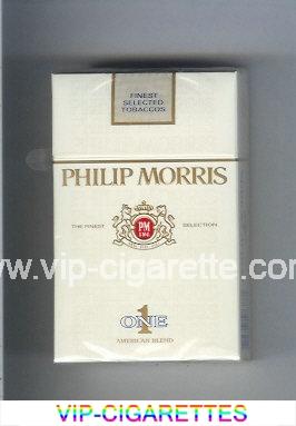 Philip Morris One 1 American Blend cigarettes hard box