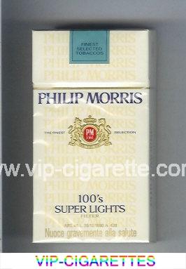 Philip Morris 100s Super Lights cigarettes hard box