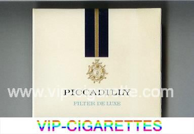 Piccadilly Filter De Luxe cigarettes wide flat hard box