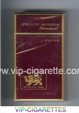 Philip Morris International 100s red cigarettes hard box