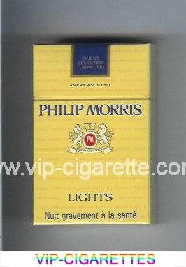 Philip Morris Lights American Blend yellow cigarettes hard box