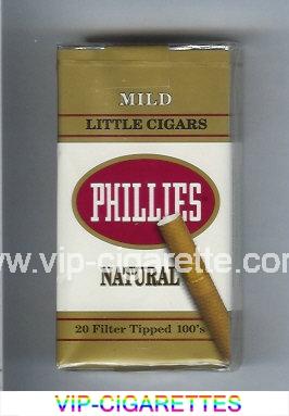 Phillies Natural Mild Little Cigars 100s cigarettes soft box